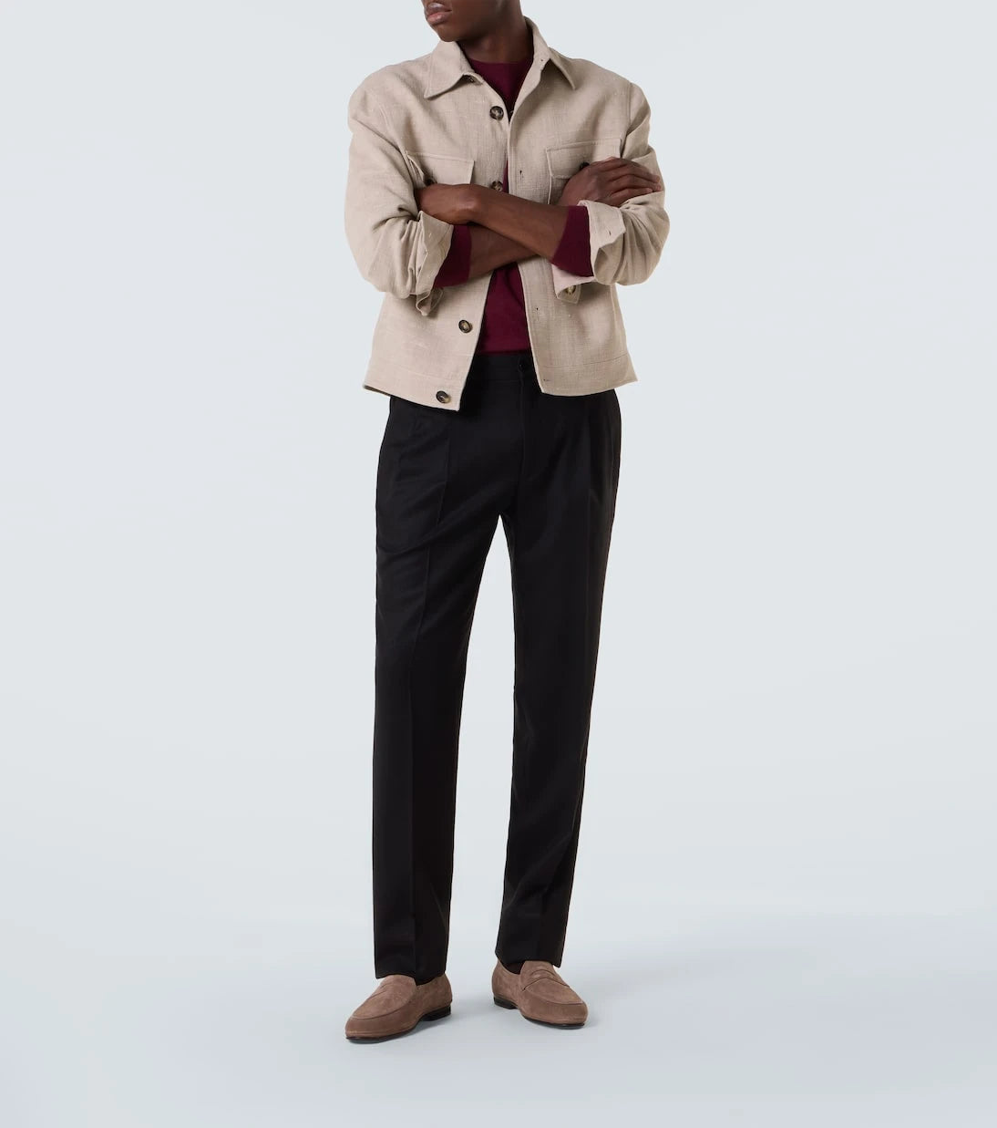 Rubinacci - Virgin wool flannel tapered pants