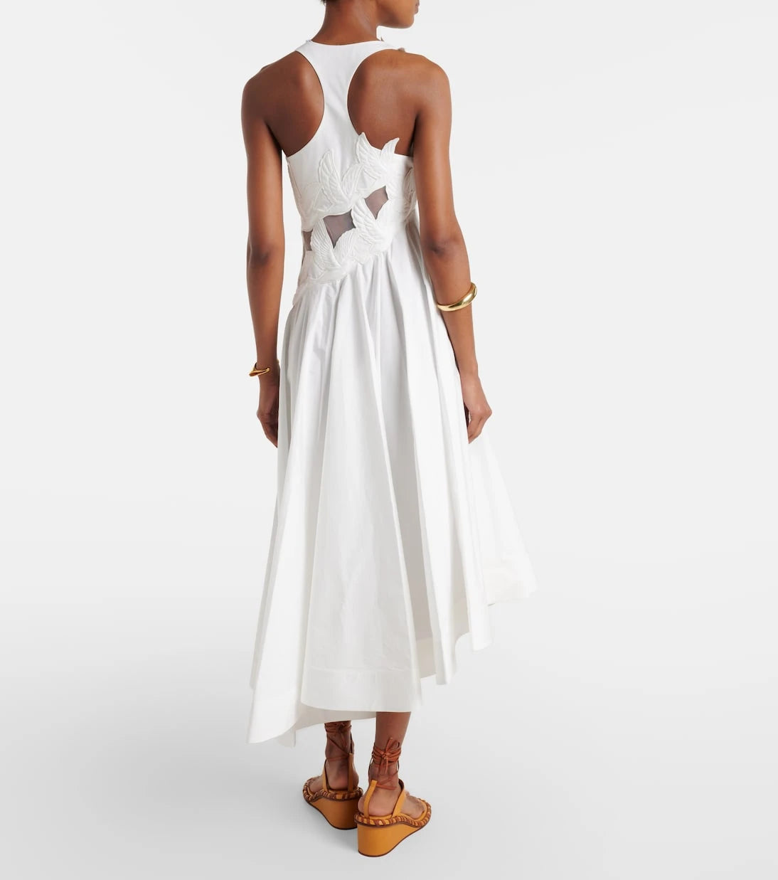 Zimmermann - Luna patch-appliqué cotton midi dress