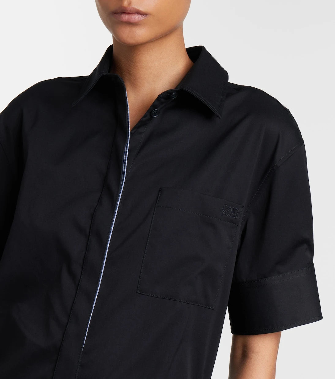 Loewe - Deconstructed gabardine shirt dress