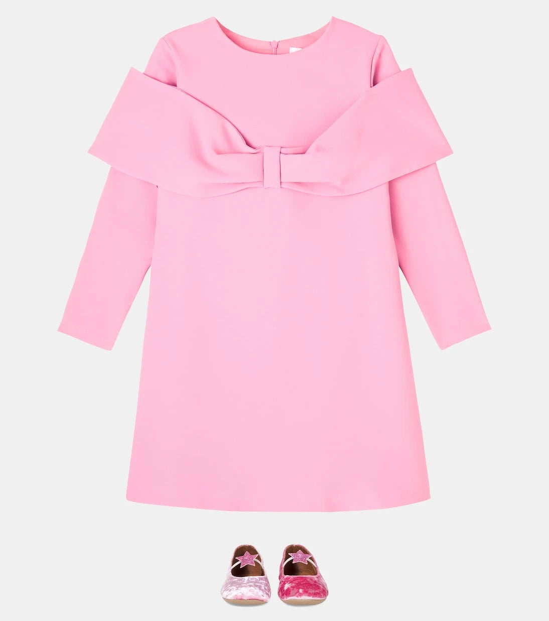 Patachou - Bow-detail crêpe dress