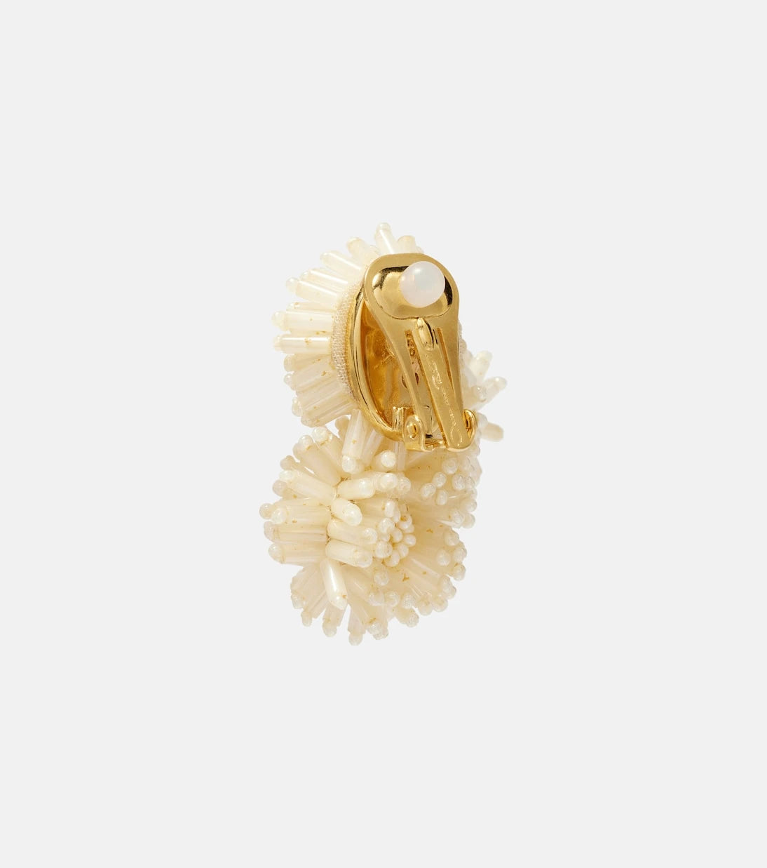 Oscar de la Renta - Pompom beaded clip-on earrings