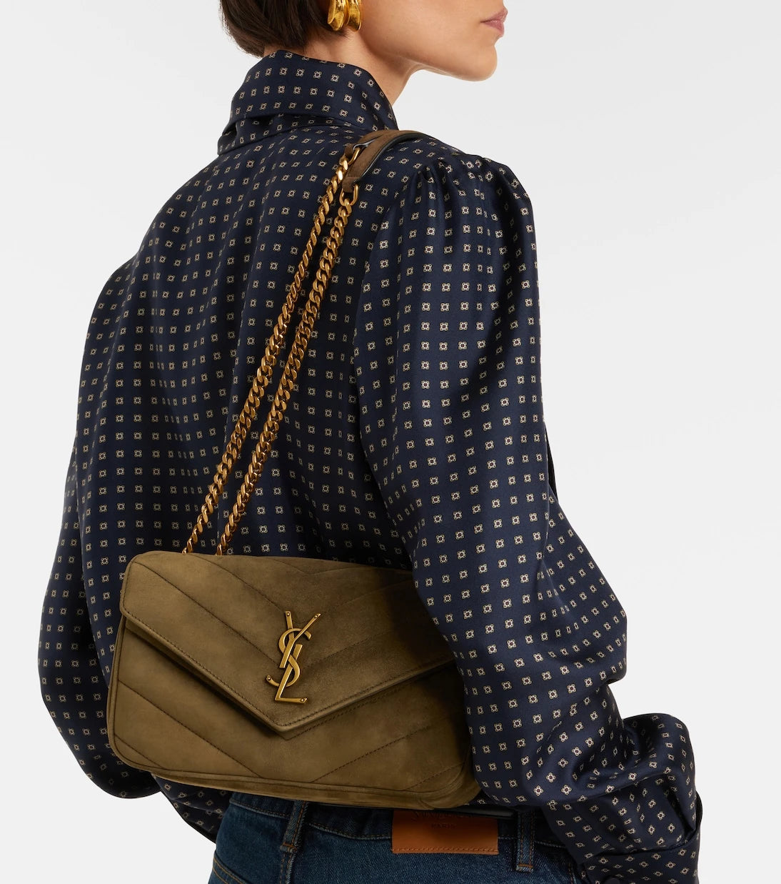 Saint Laurent - Loulou Small suede shoulder bag