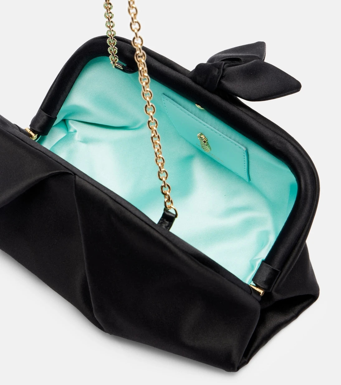 Aquazzura - Bow Tie Small velvet clutch