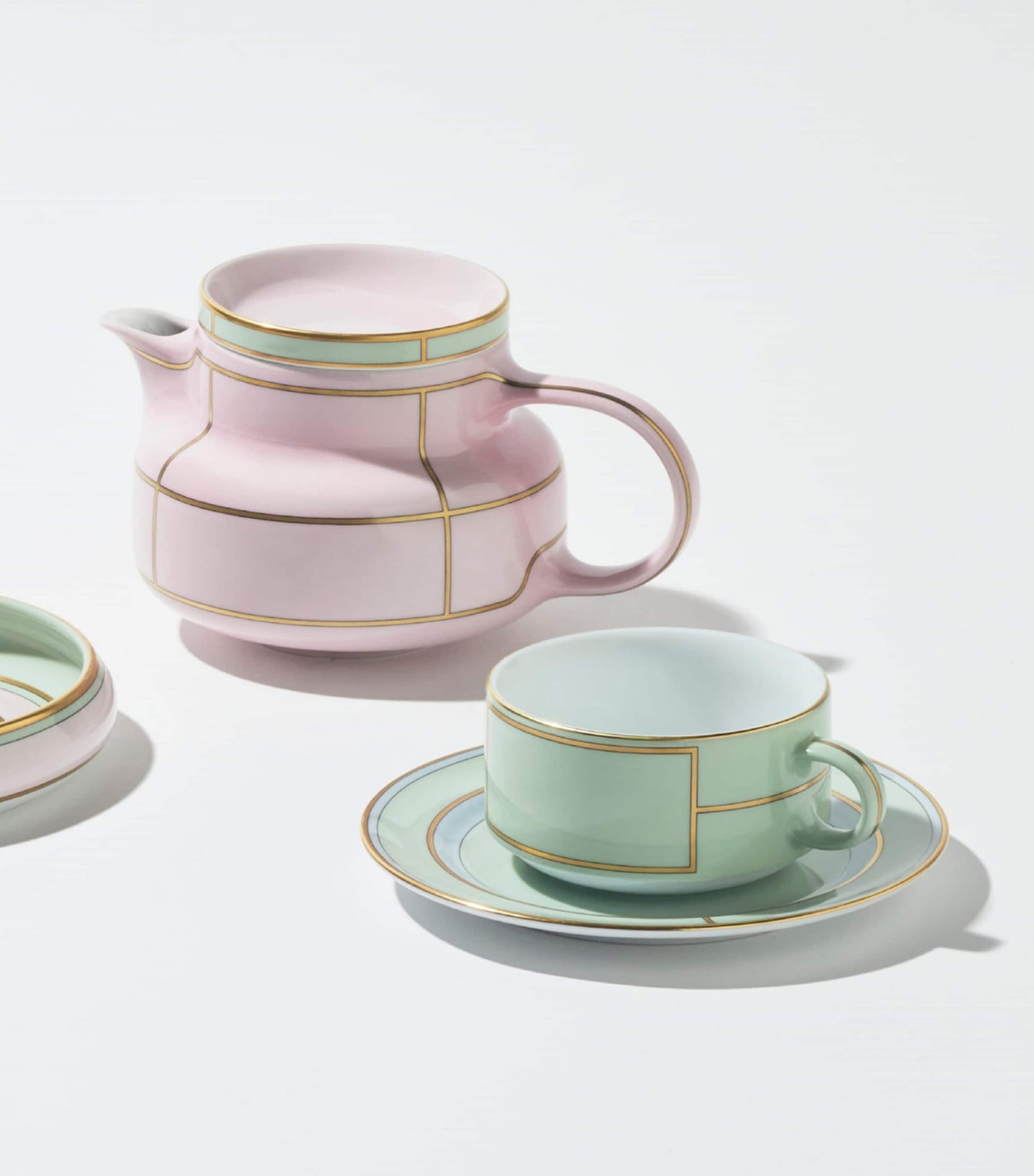 GINORI 1735 Porcelain Colonna Diva Verde Teacup (245ml)