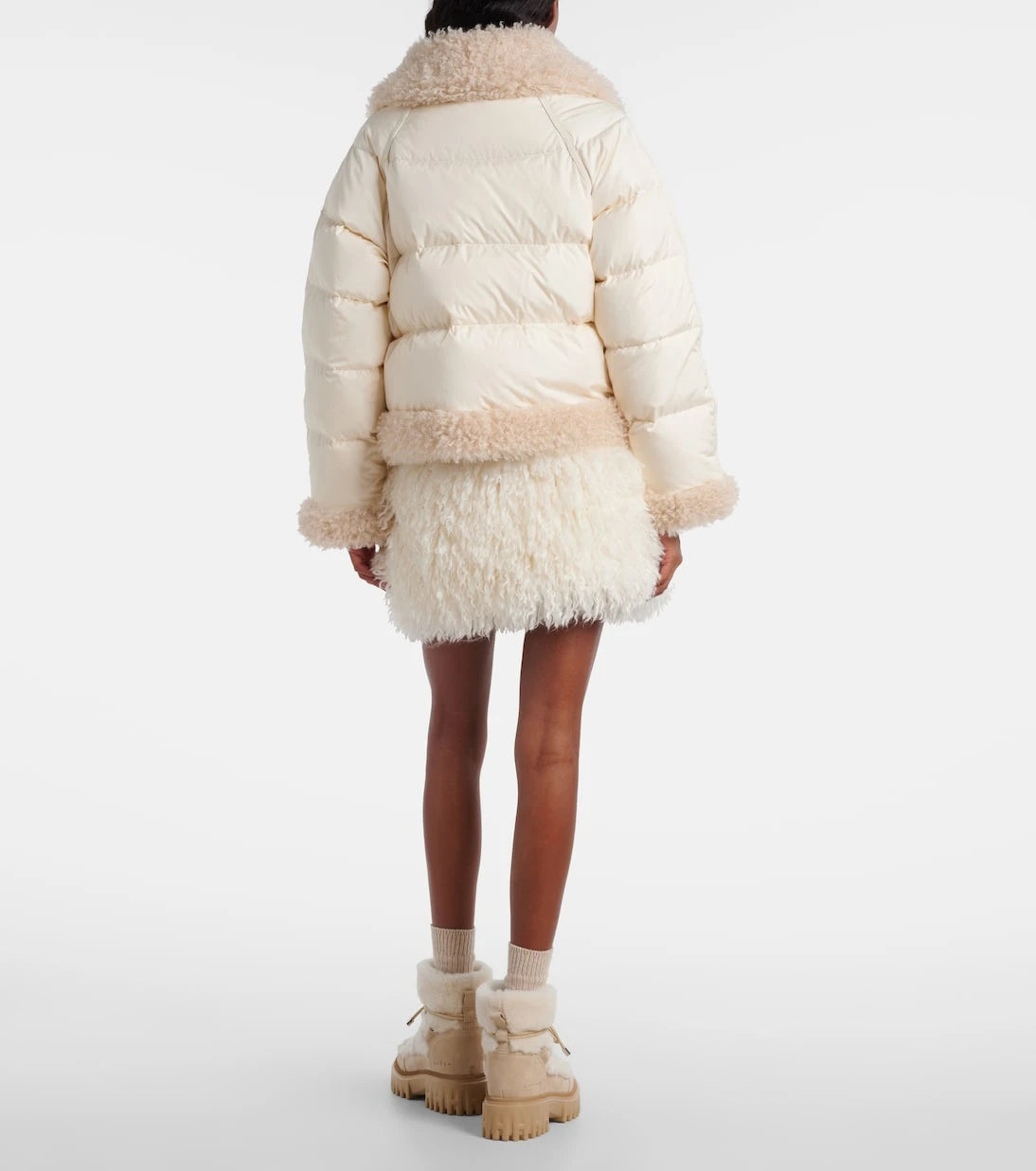 Moncler - Rubrouk teddy-trimmed down jacket