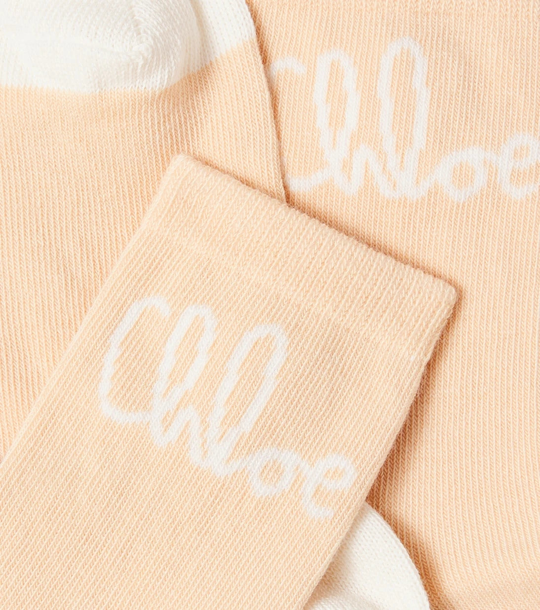 Chloé Kids - جوارب بشعار العلامة التجارية من مزيج القطن