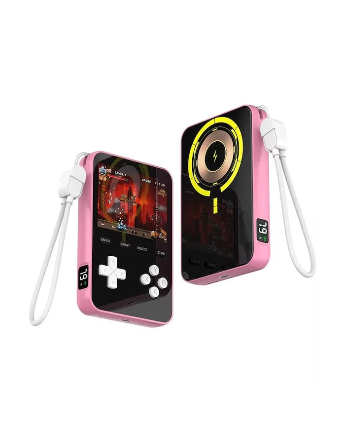 Reset Club Powerbank Gaming Dahili Oyun Konsollu Tam Şarj Cihazı 7,5 × 2 × 11,5 cm