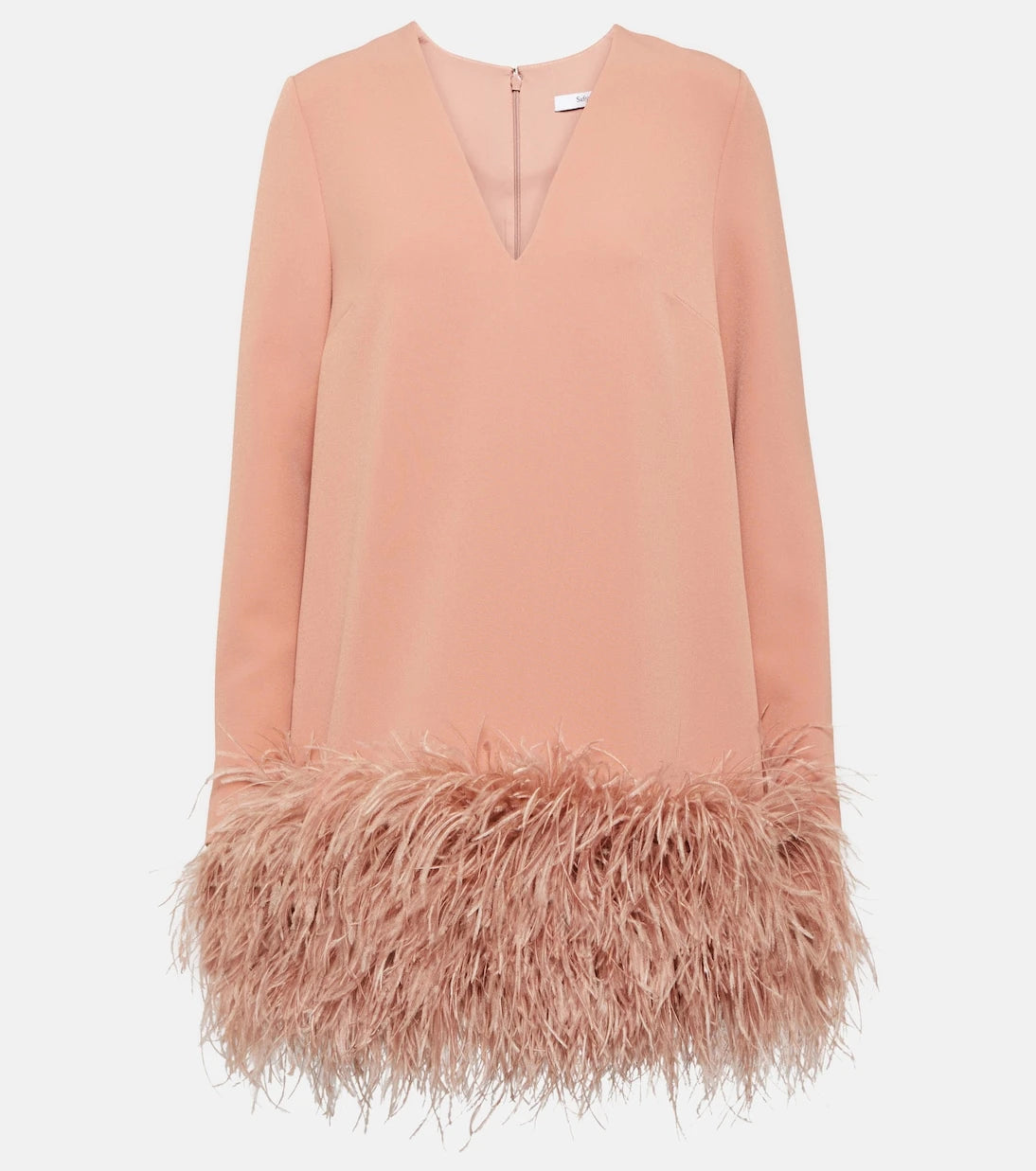 Safiyaa - Aleannah feather-trimmed crêpe minidress