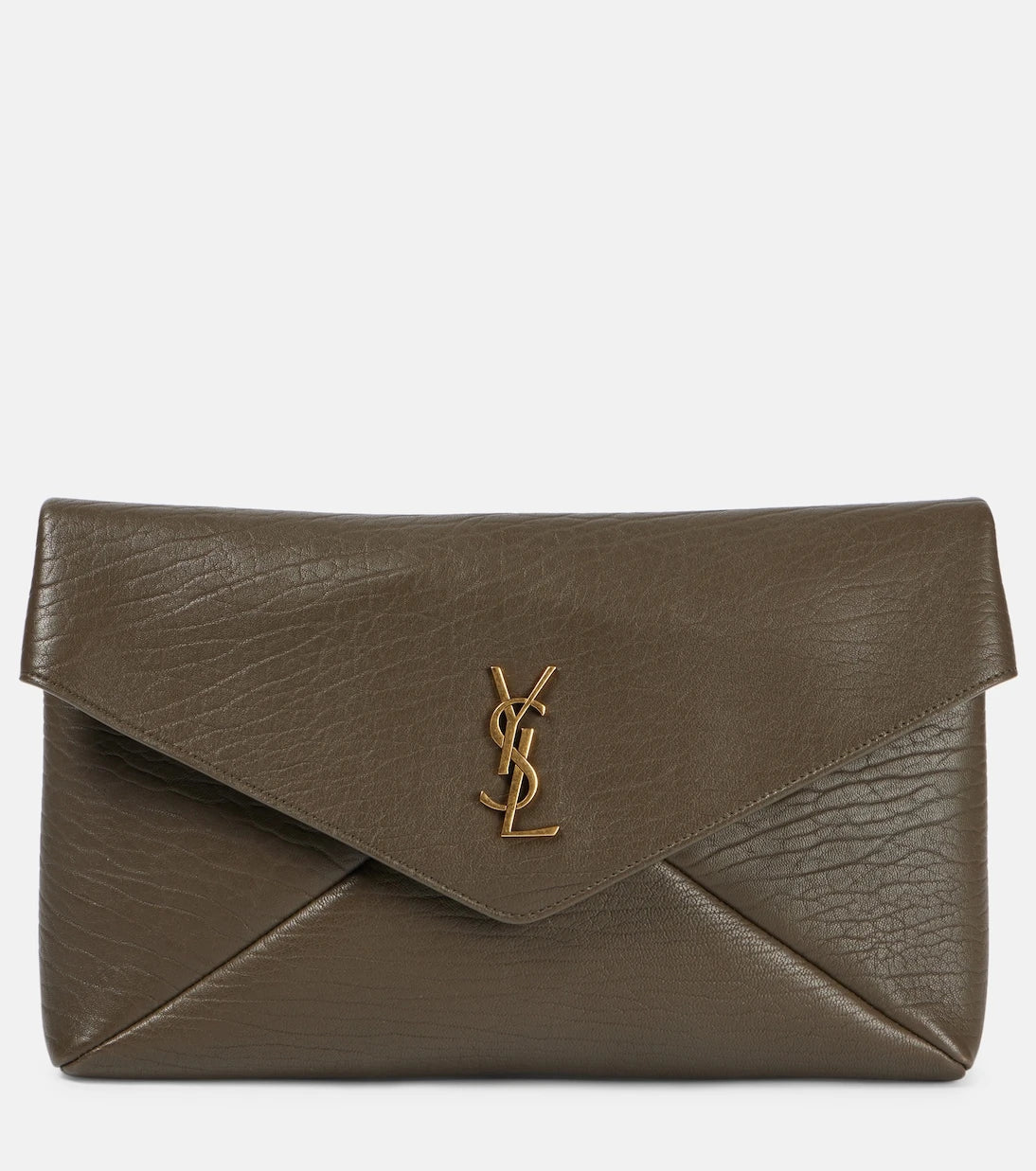 Saint Laurent - Cassandre Large leather clutch
