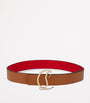 Christian Louboutin Red CL Logo Leather Belt