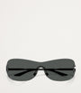Dolce & Gabbana Black Metal Shield Sunglasses