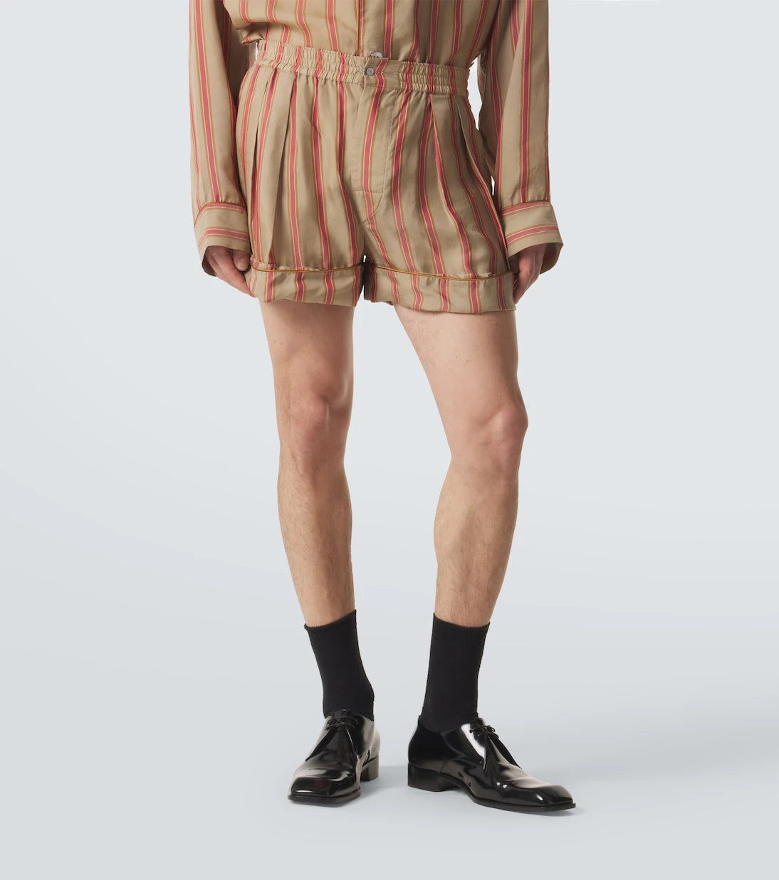 Saint Laurent - Striped twill shorts