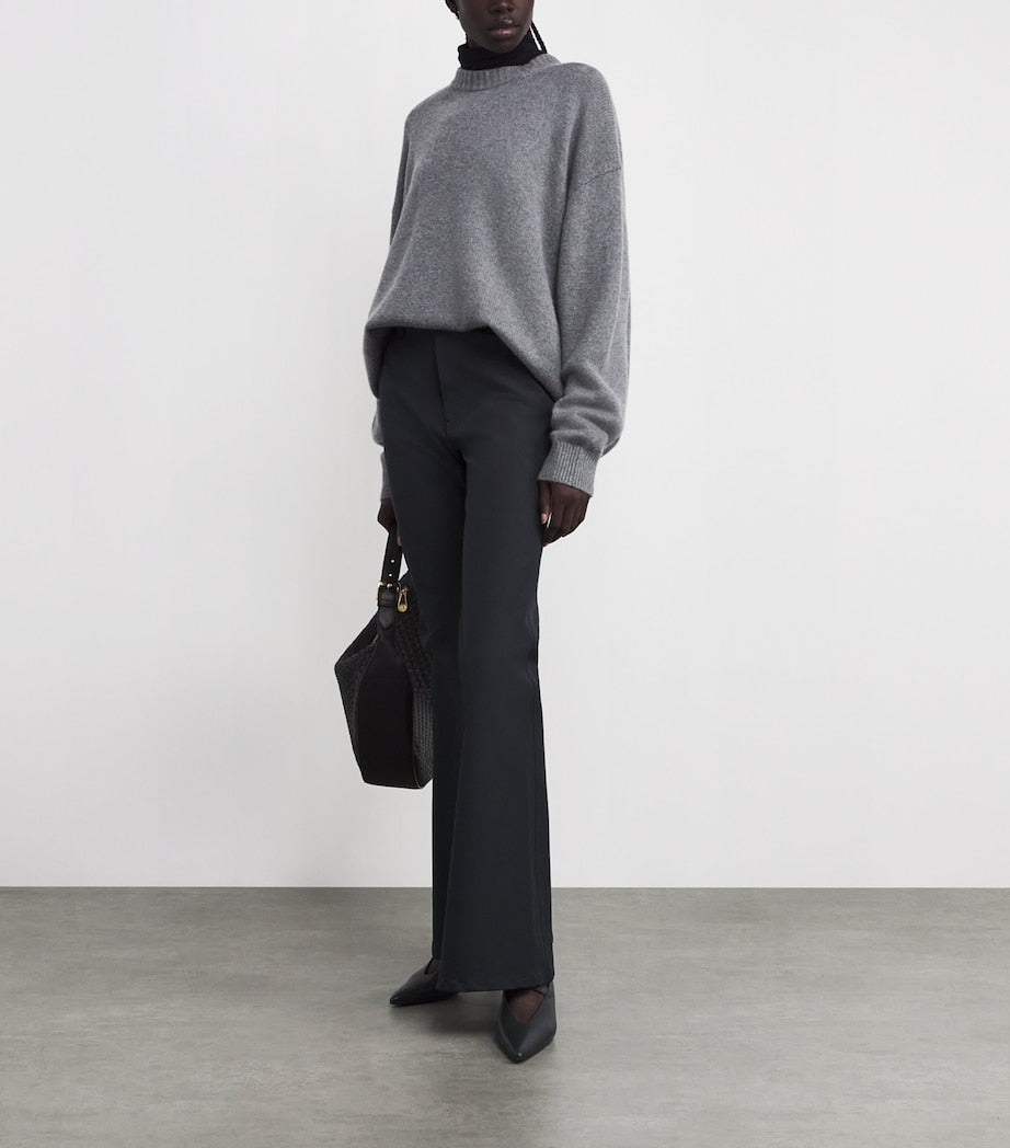 Grey Stretch-Gabardine Bond Trousers