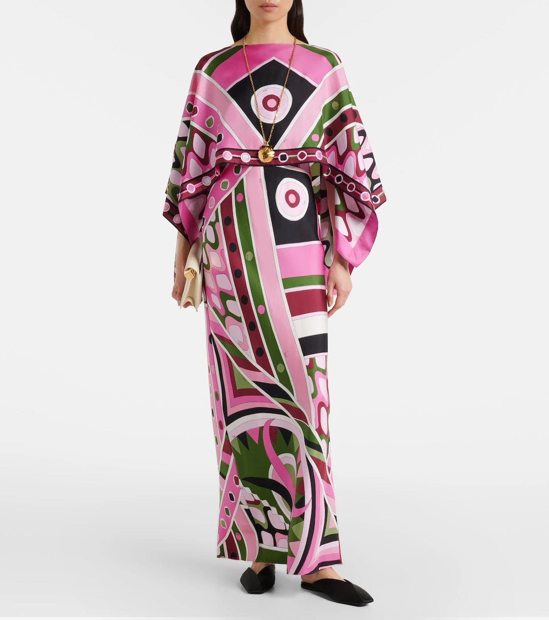 Pucci - Vivara layered silk satin maxi dress