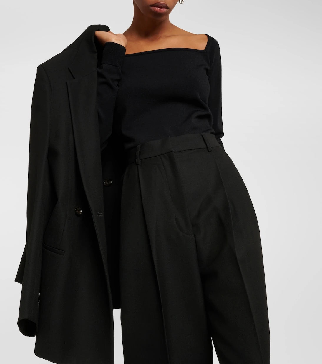 Toteme - High-rise cropped straight pants