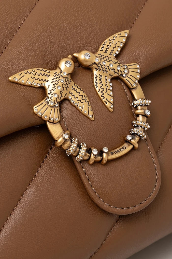 Pinko sahte deri kadın crossbody çanta
