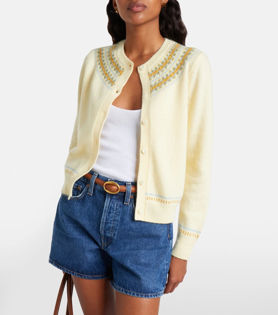 Dôen - Olympe Fair Isle wool-blend cardigan