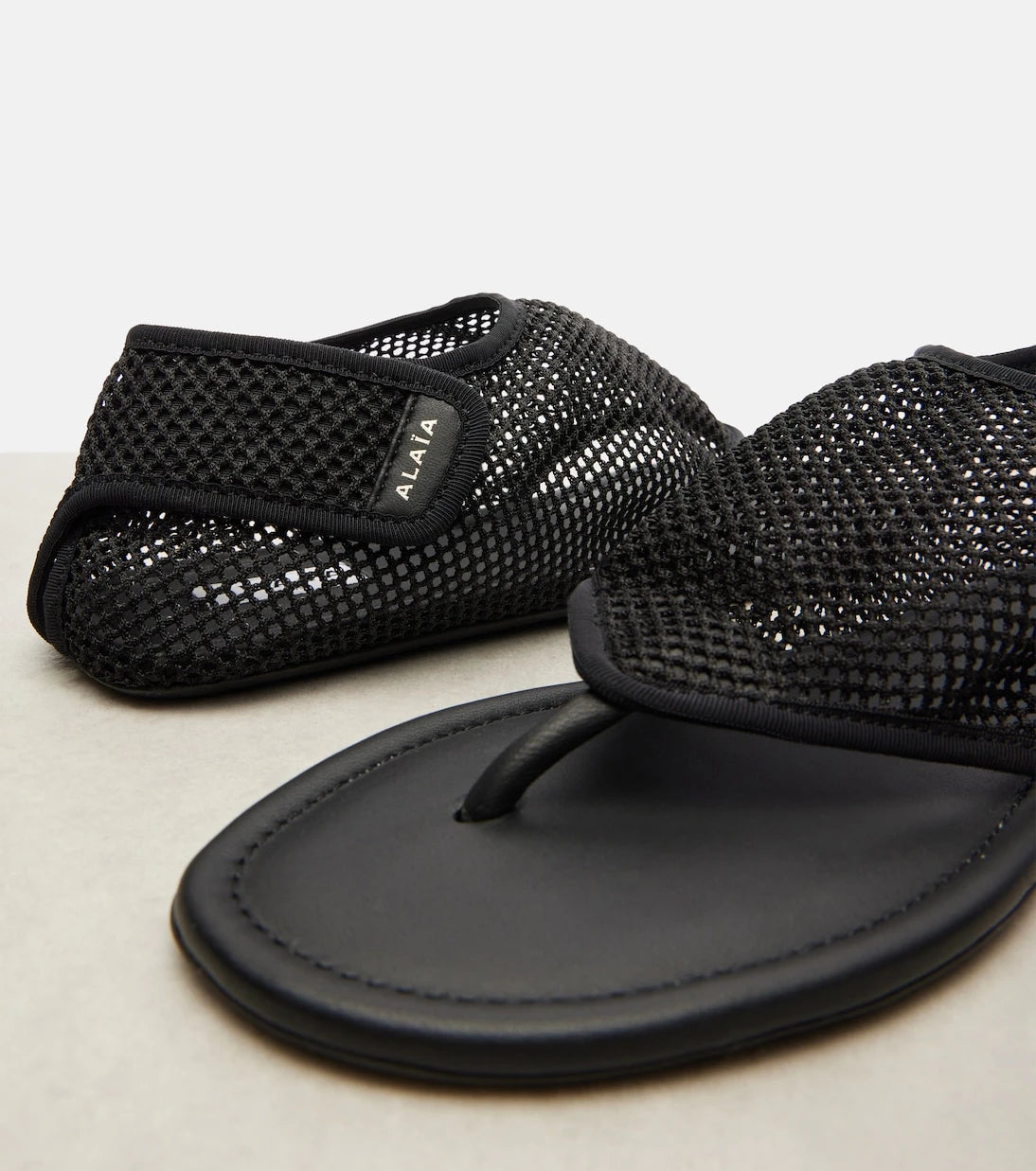 Alaïa - Fishnet thong sandals