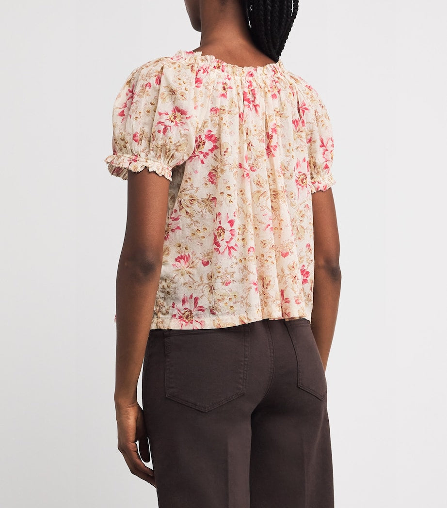 Organic Cotton Floral Frederica Blouse