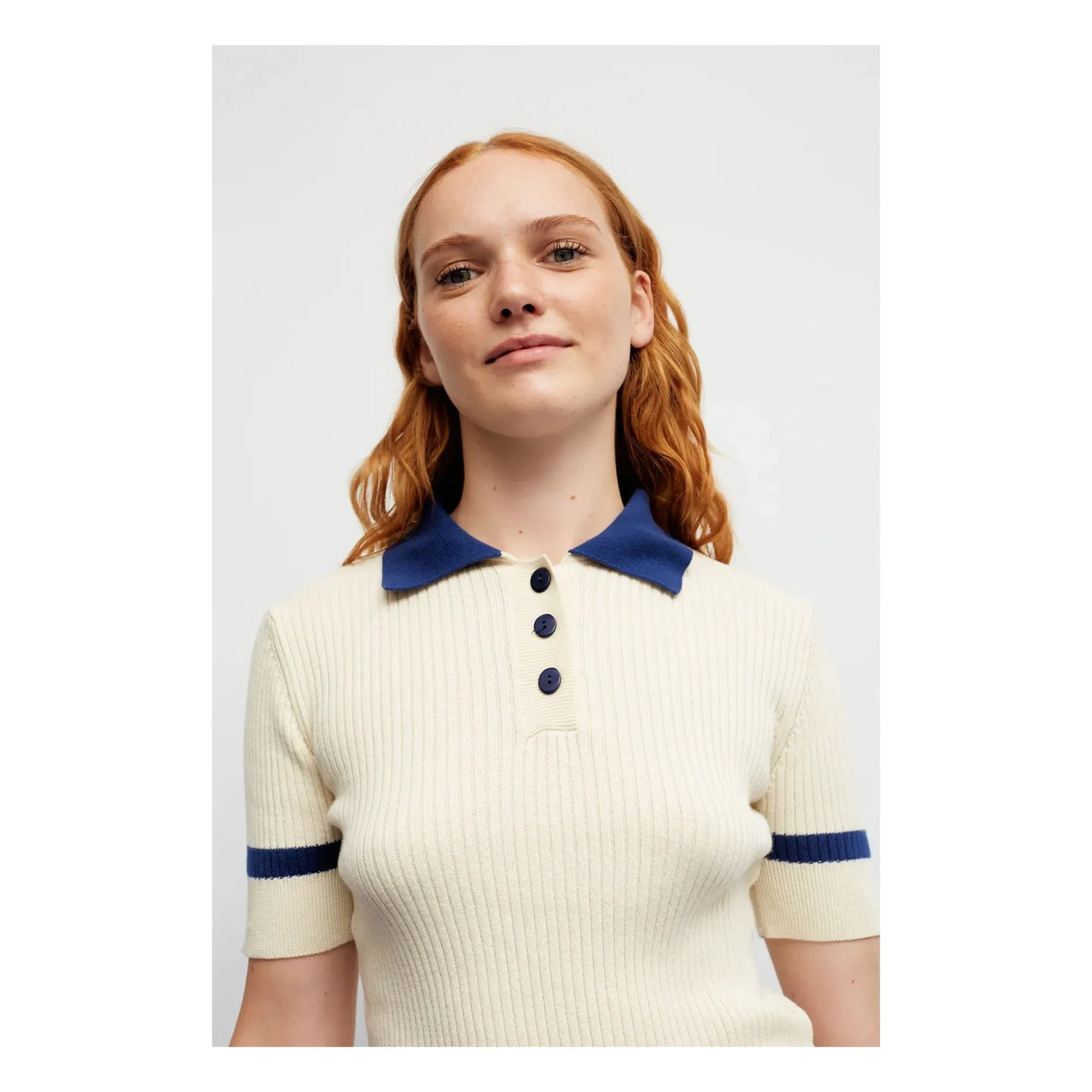 Dr Bloom - Trina Cotton polo shirt | Ecru