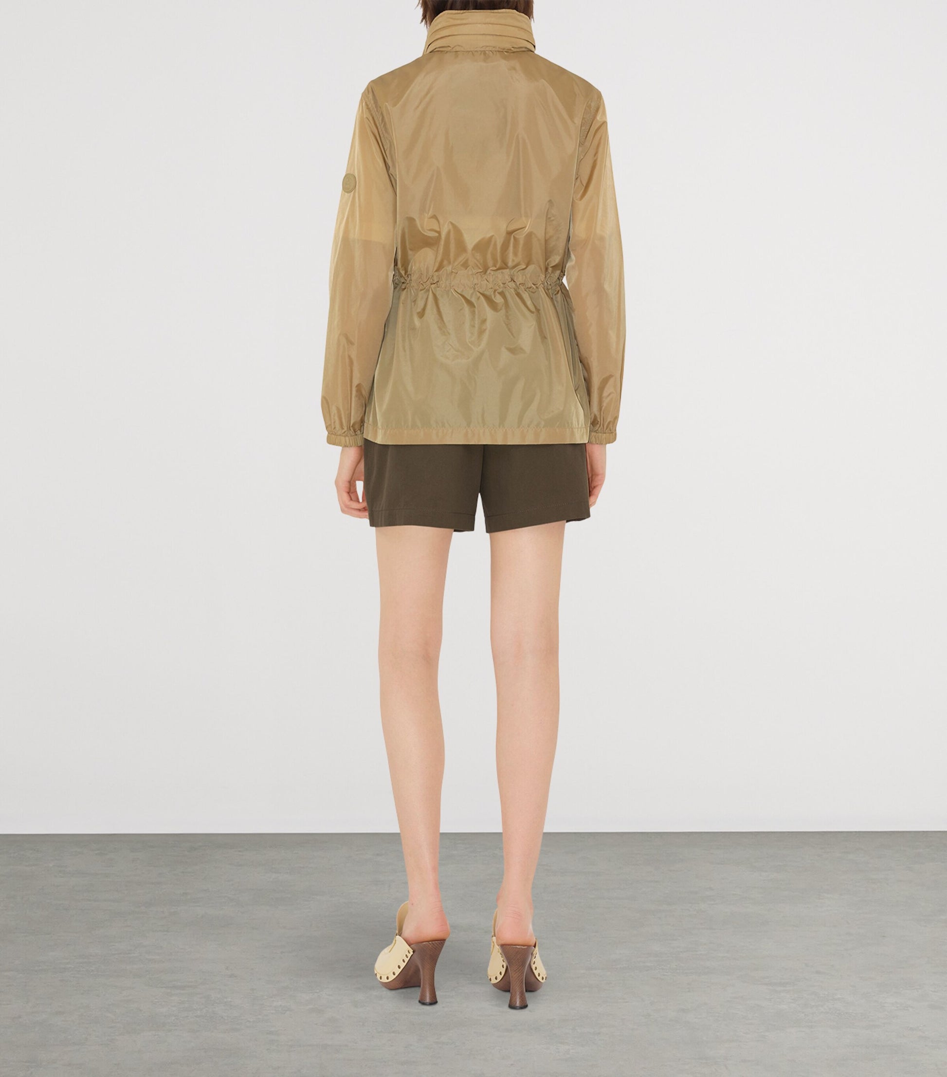 Burberry Beige Technical Adaptable Check-Trim Parka