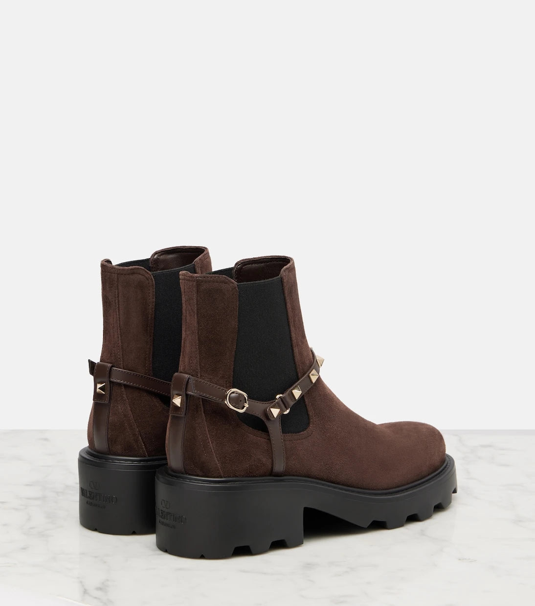 Valentino Garavani - Beatle Rockstud suede Chelsea boots