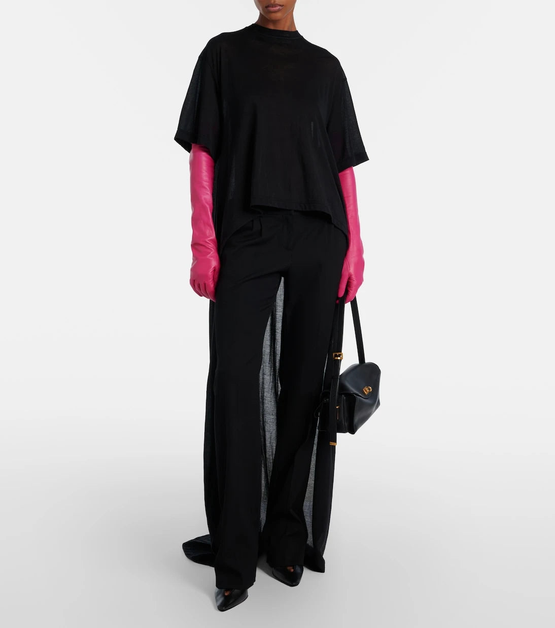 Balenciaga - حذاء بكعب عالٍ من جلد الدوشيس