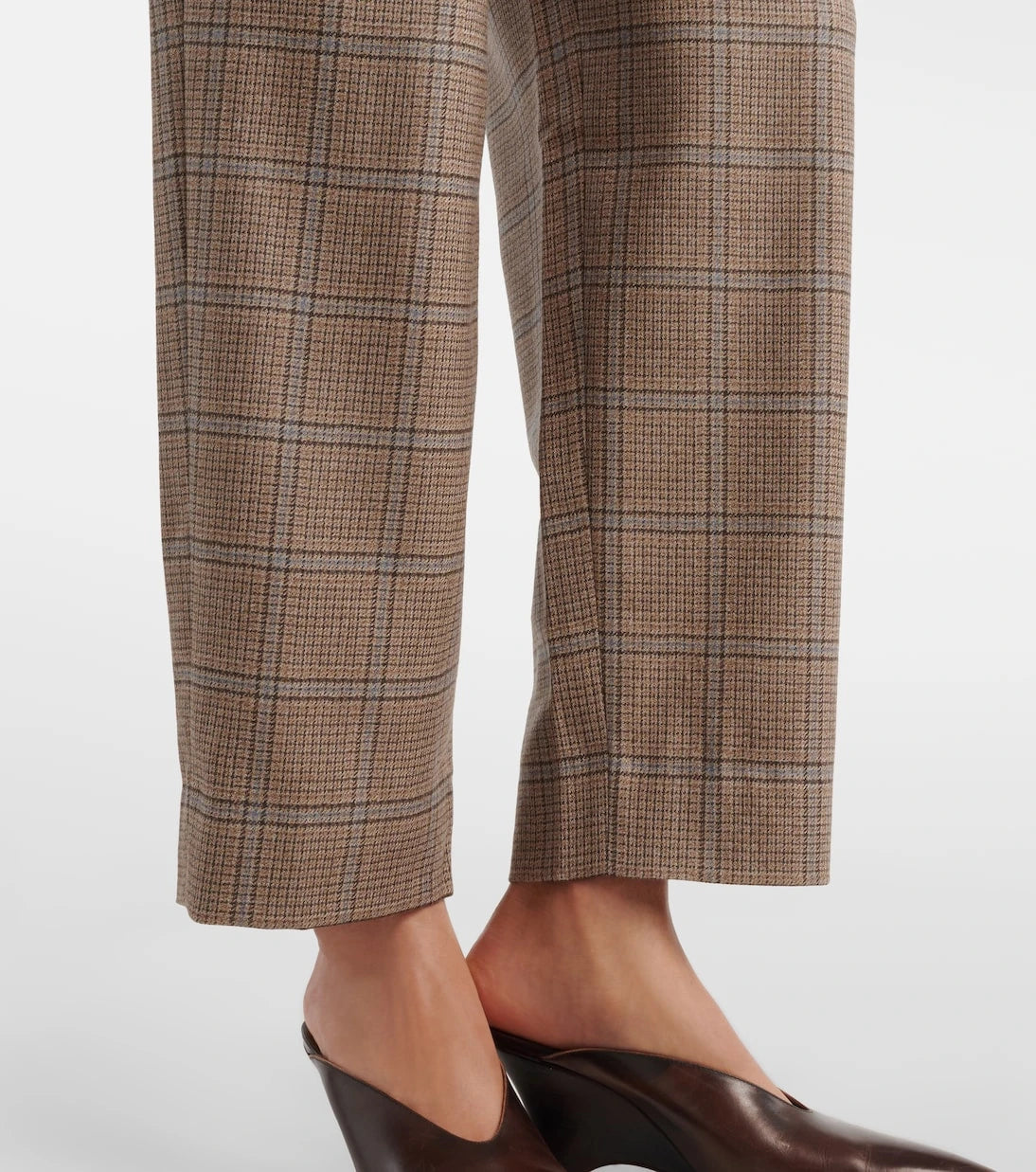 Blazé Milano - Glassy checked virgin wool straight pants