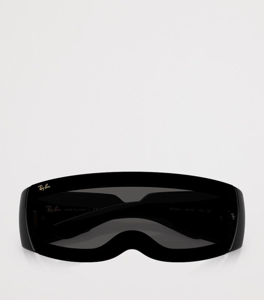 Ray-Ban Black Nylon Ultra Wrap 001 Next Generation Sunglasses