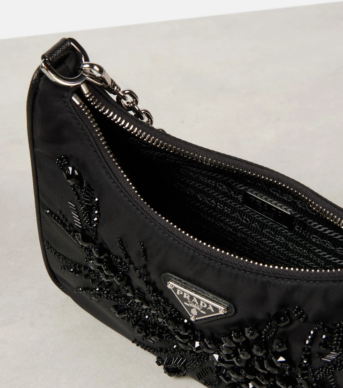 Prada - Re-Edition embellished shoulder bag