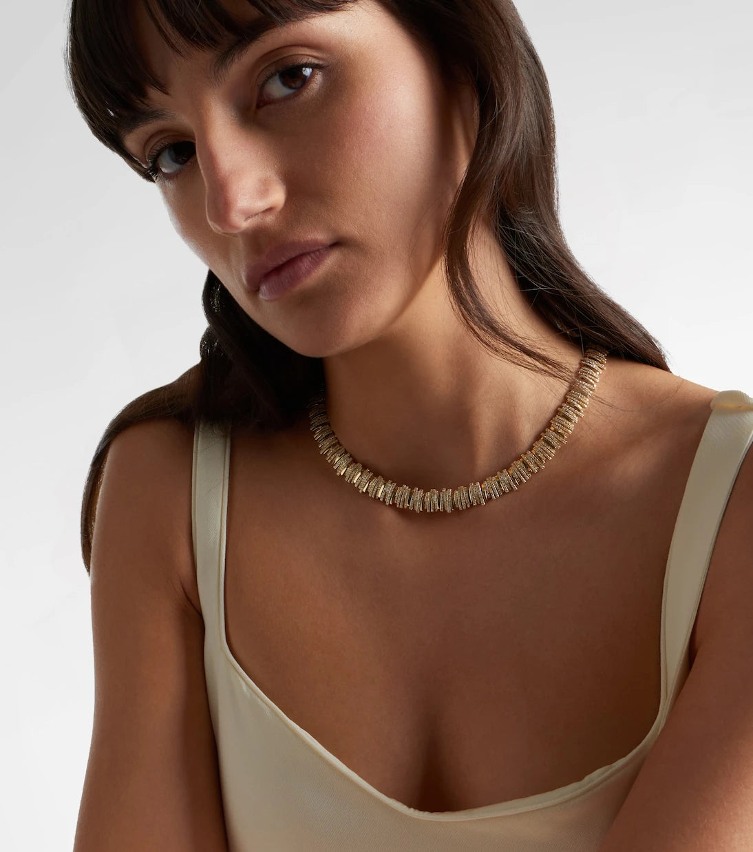 Suzanne Kalan - Classic 18kt gold necklace with diamonds