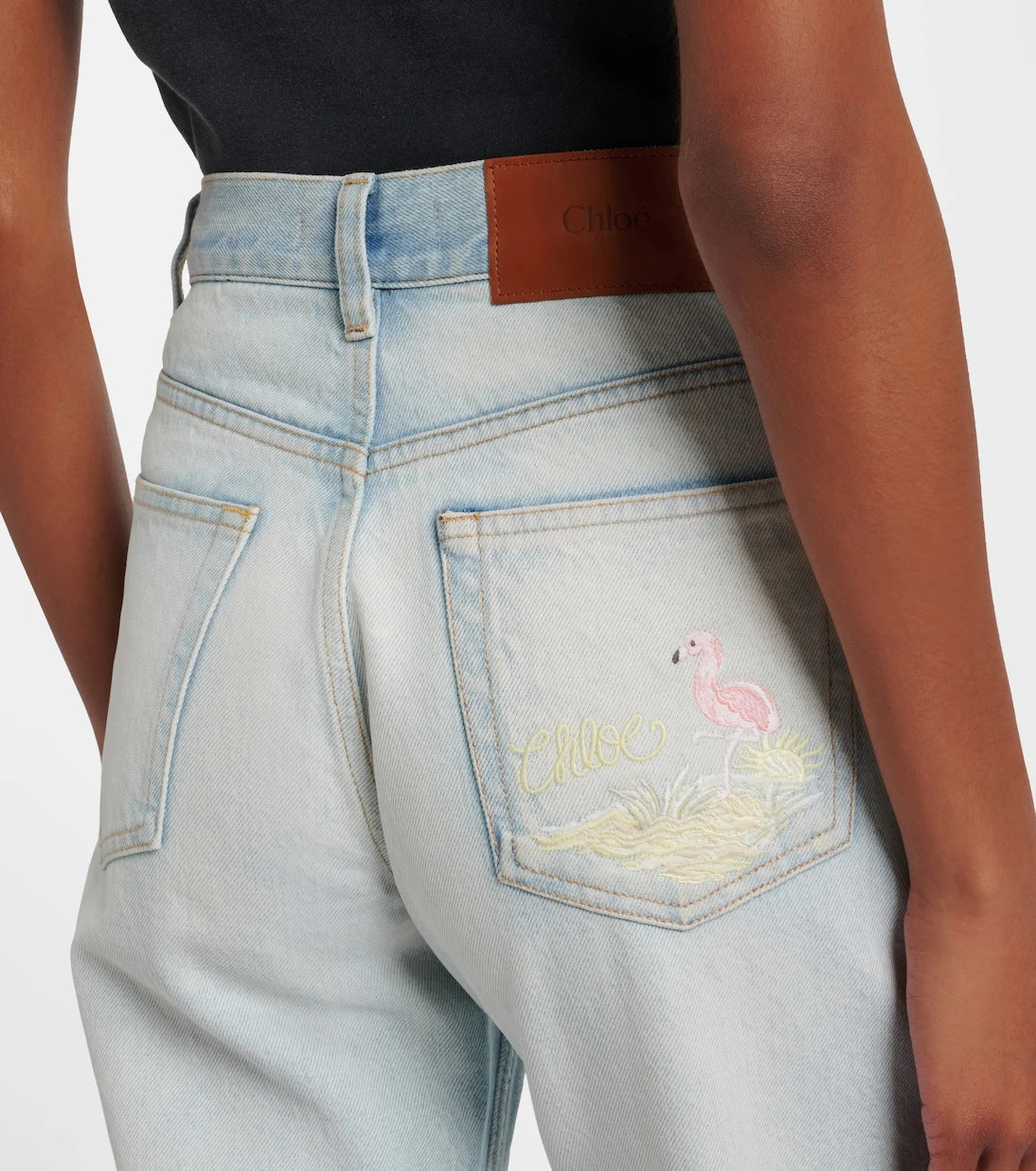 Chloé - Faded wide-leg jeans