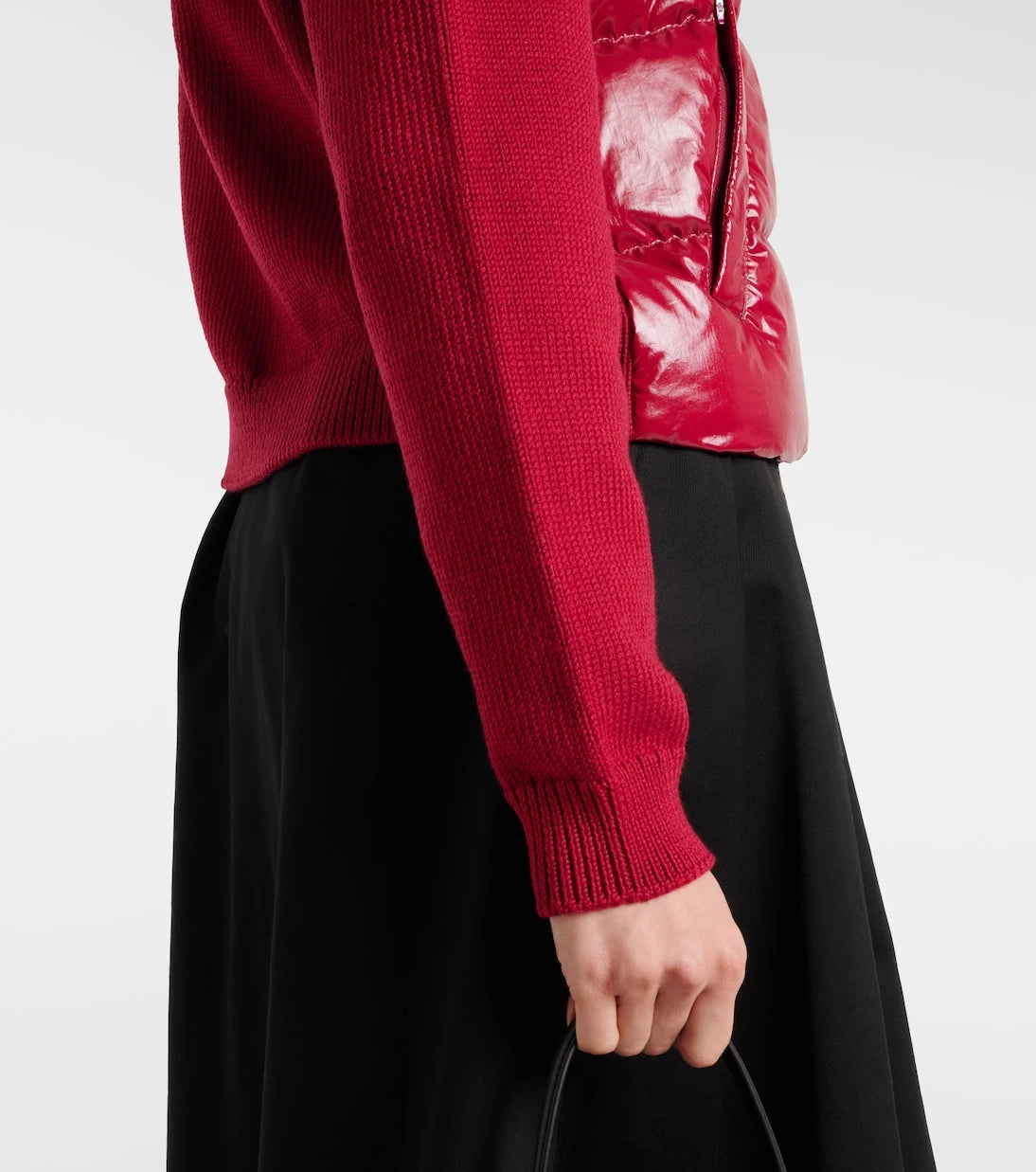 Moncler - Down-paneled virgin wool cardigan