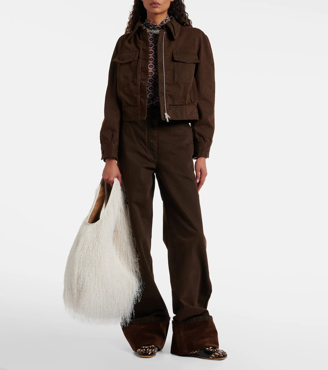 Dries Van Noten - جينز بقصة مستقيمة وخصر مرتفع