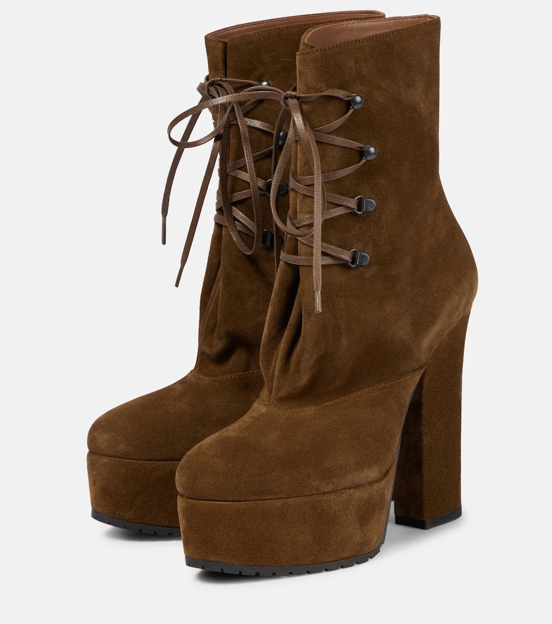 Alaïa - Trekk suede ankle boots