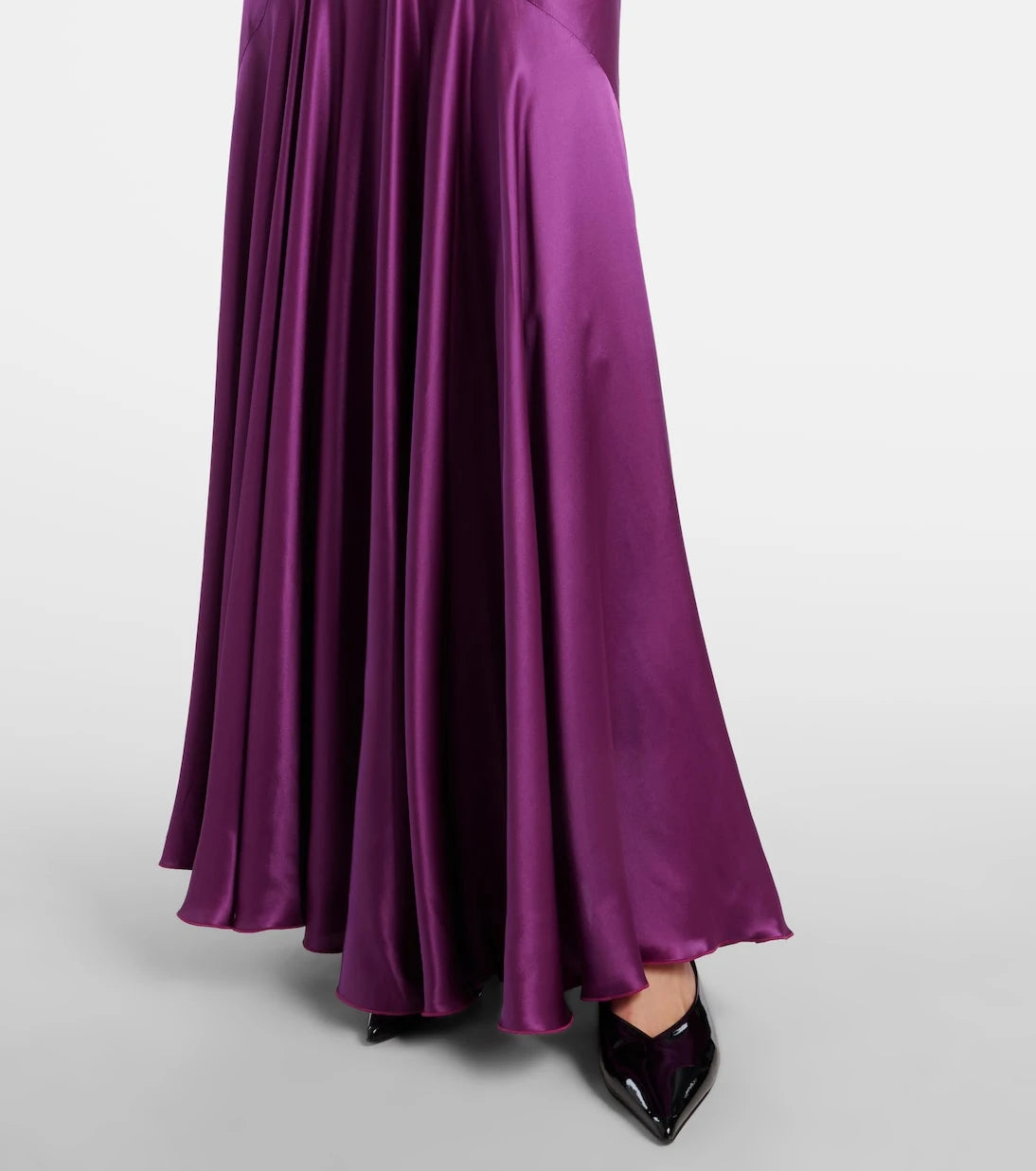 Nina Ricci - Gathered satin maxi dress
