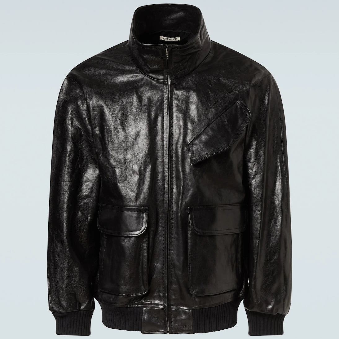 Auralee - Leather blouson jacket