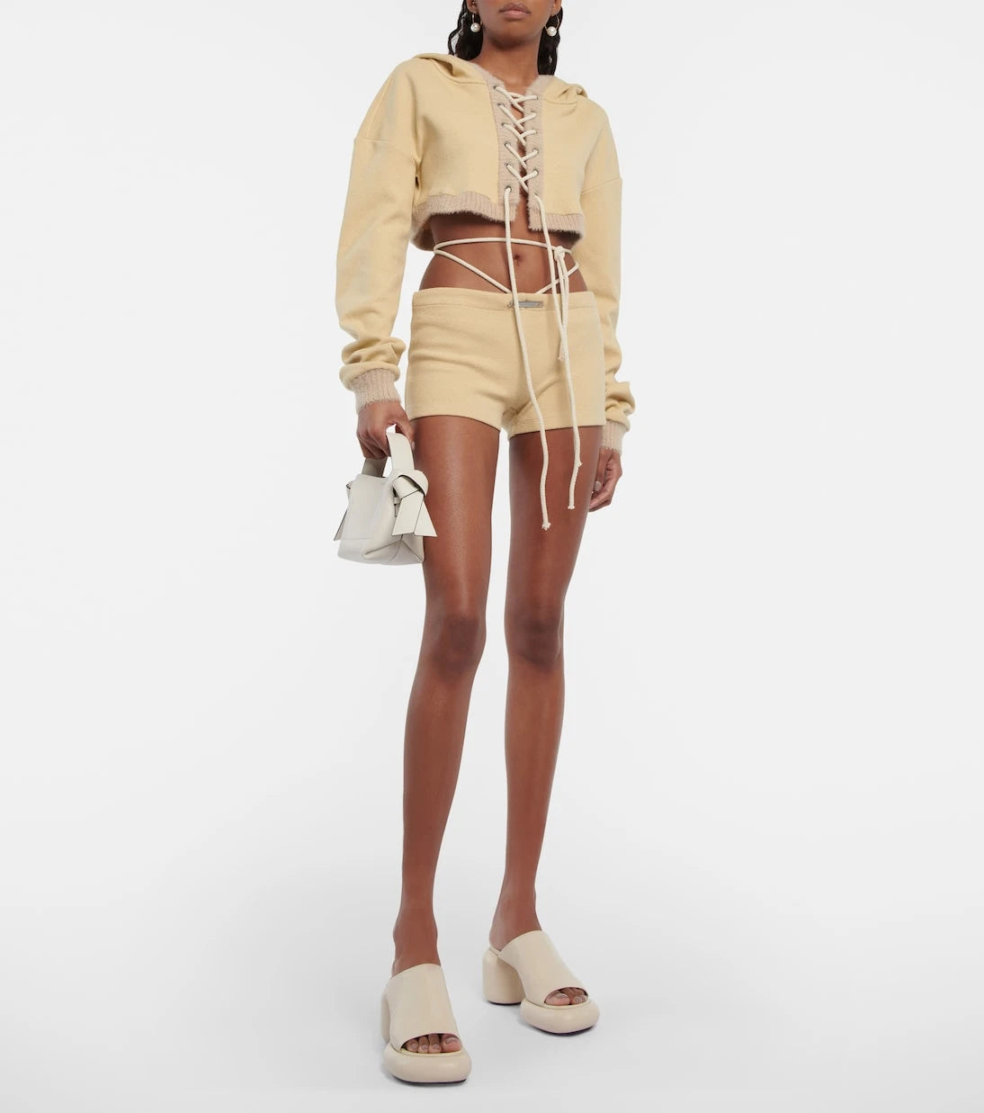 Didu - Cropped fleece hoodie