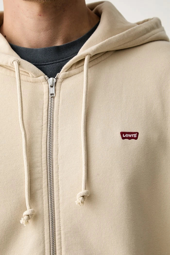 Levi's fermuarlı kapüşonlu erkek pamuklu sweatshirt THE ORIGINAL HM ZIP UP