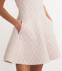 Pink Jacquard-Knit Mini Dress