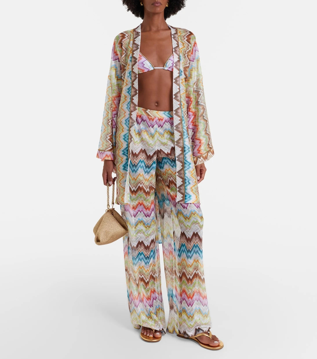 Missoni - غطاء شاطئ بنمط متعرج