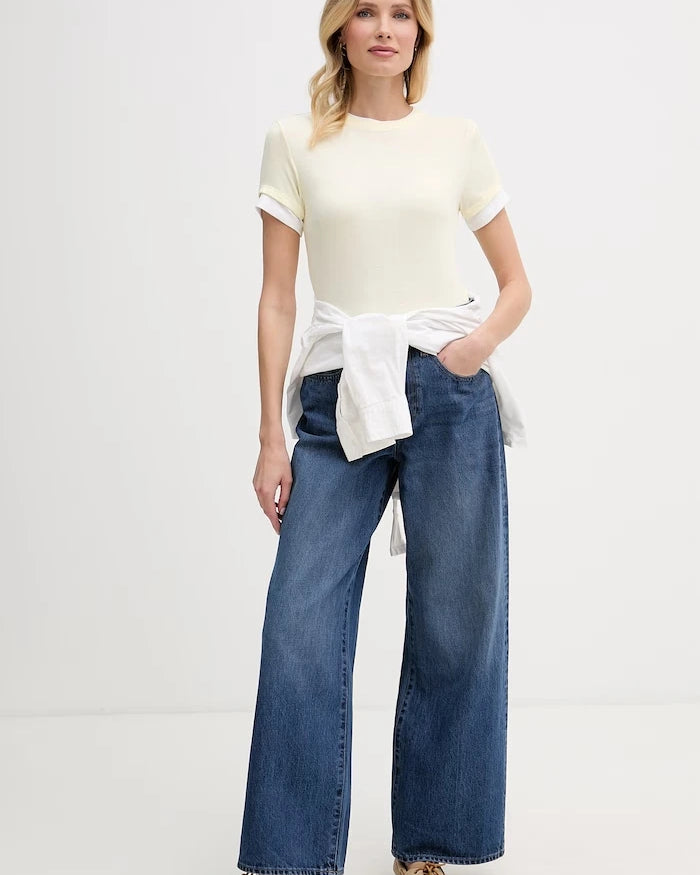 Calvin Klein Jeans wide leg kadın kot pantolon