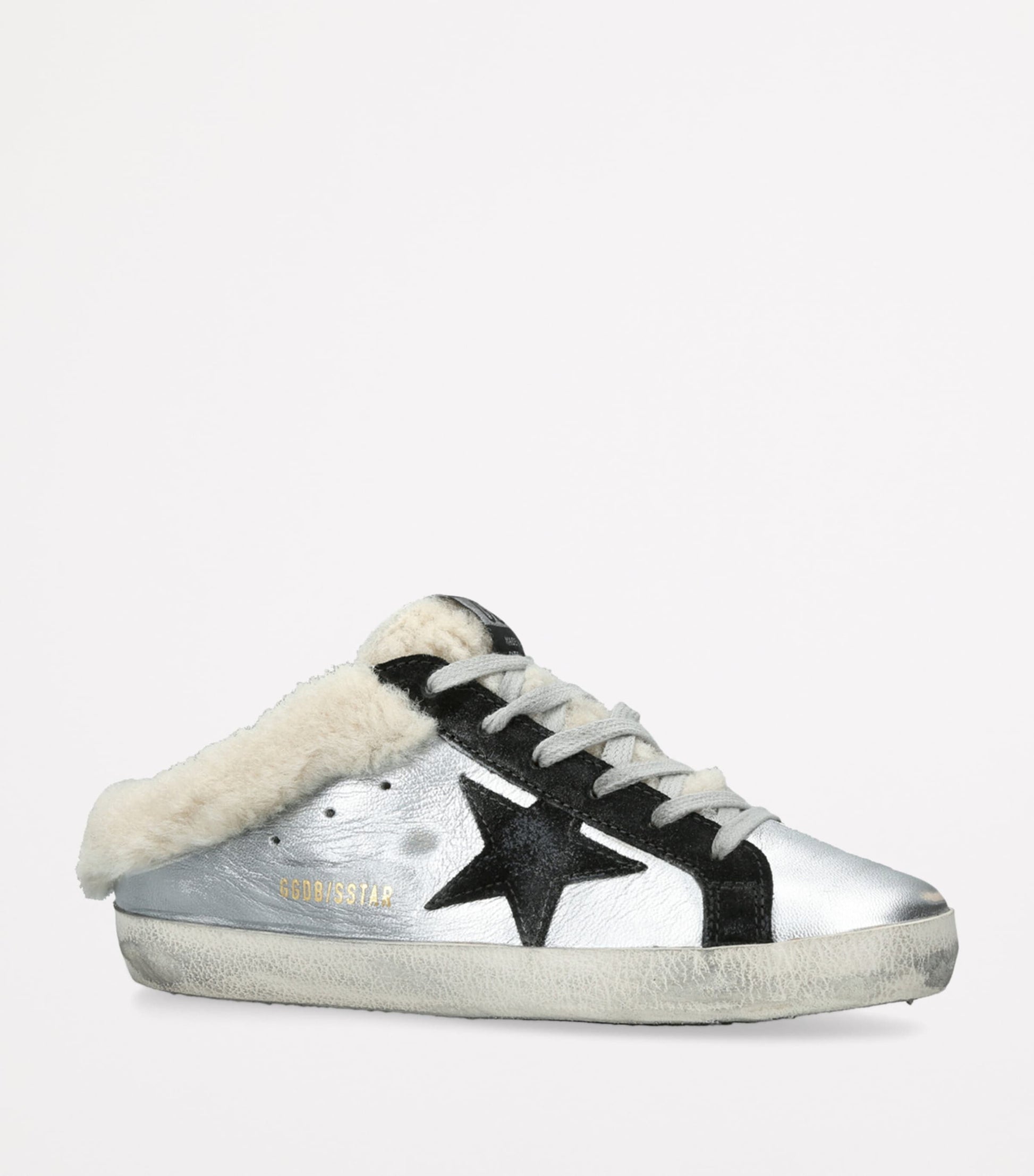 Silver Leather Super-Star Sabot Sneakers