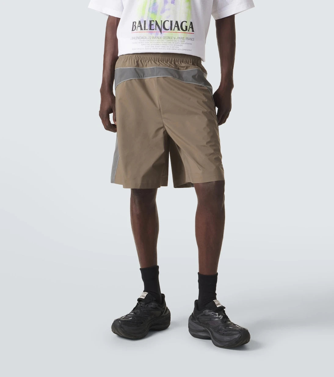 Balenciaga - Colorblocked technical shorts