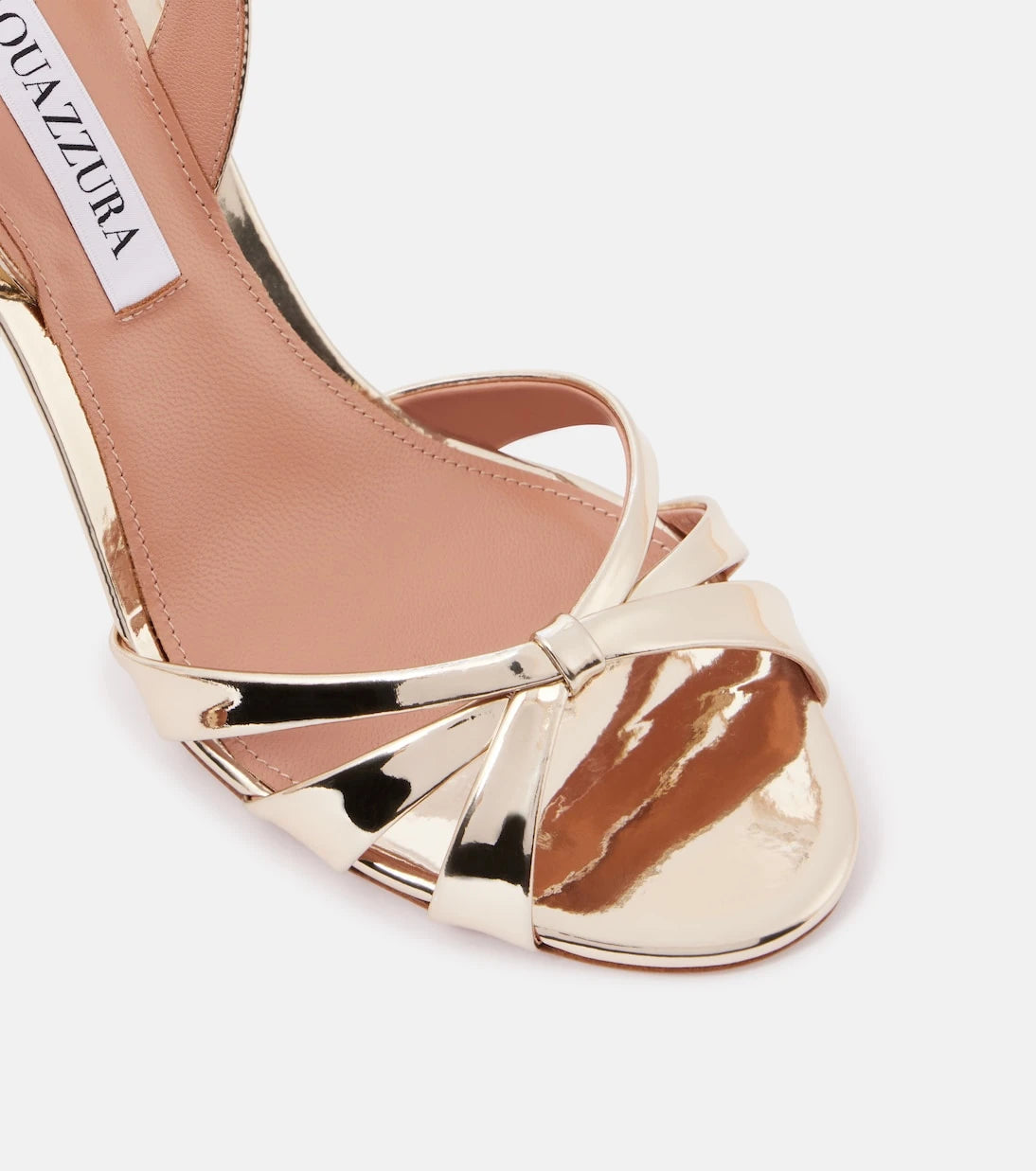 Aquazzura - صندل تاتي 85 من الجلد المعدني