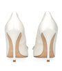 Roger Vivier White Satin Flower Strass Buckle Pumps 100