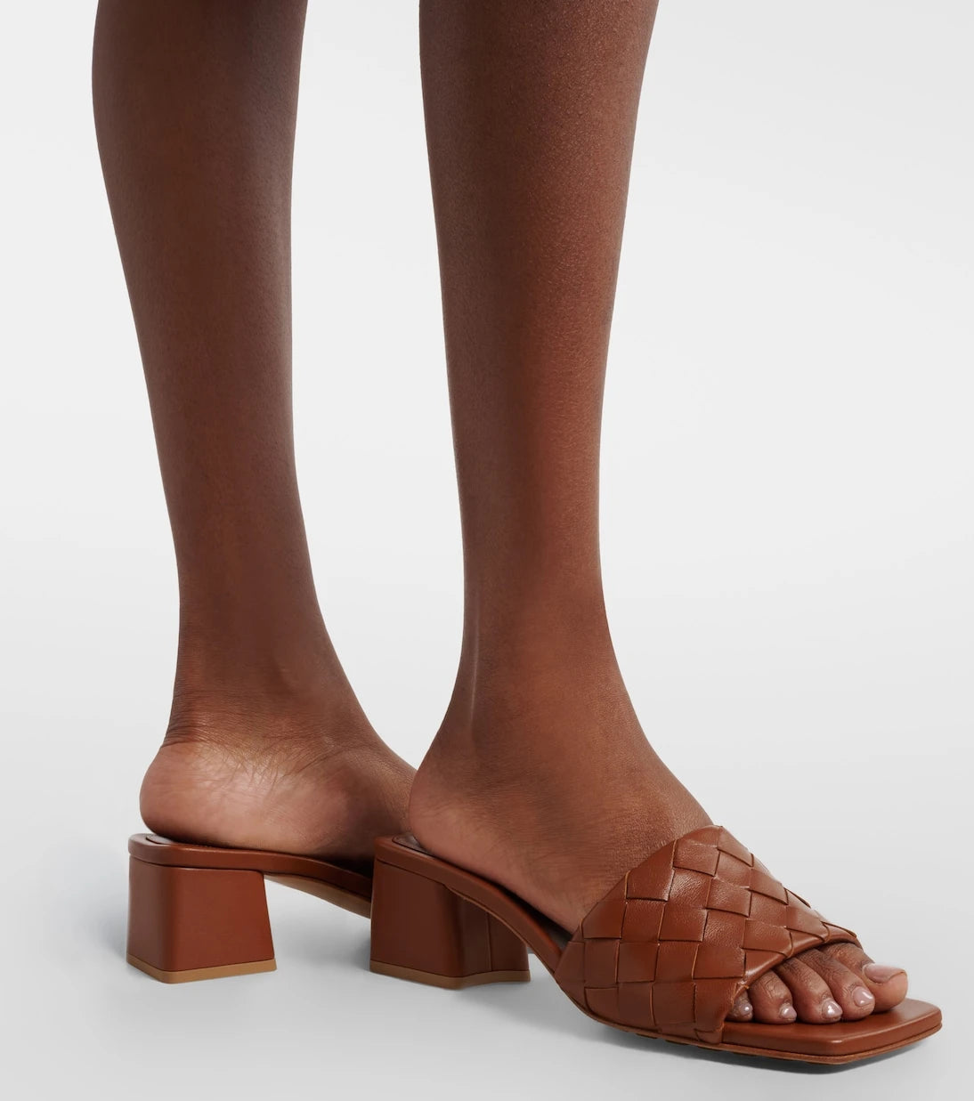 Bottega Veneta - Parco Intrecciato leather mules