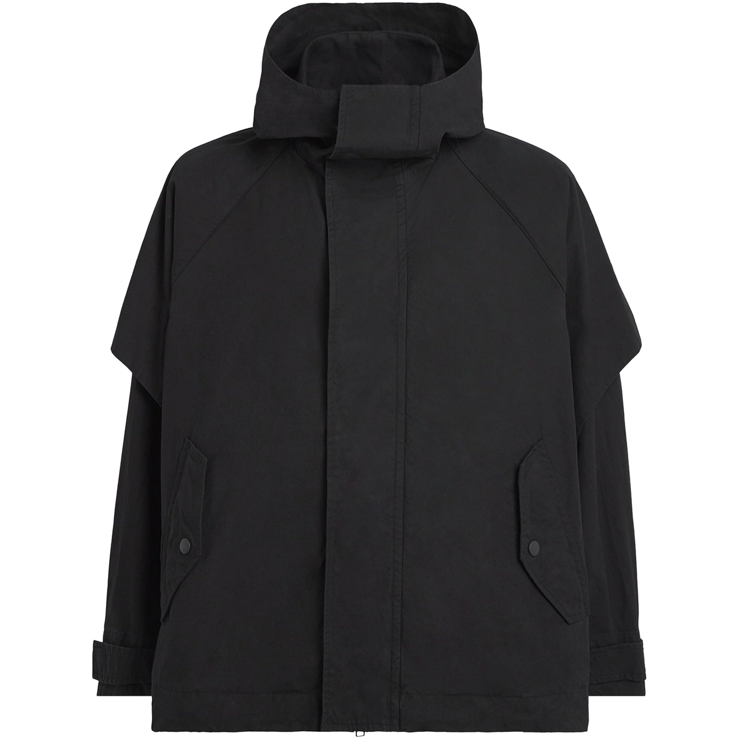 IM MEN Black Hooded Jacket