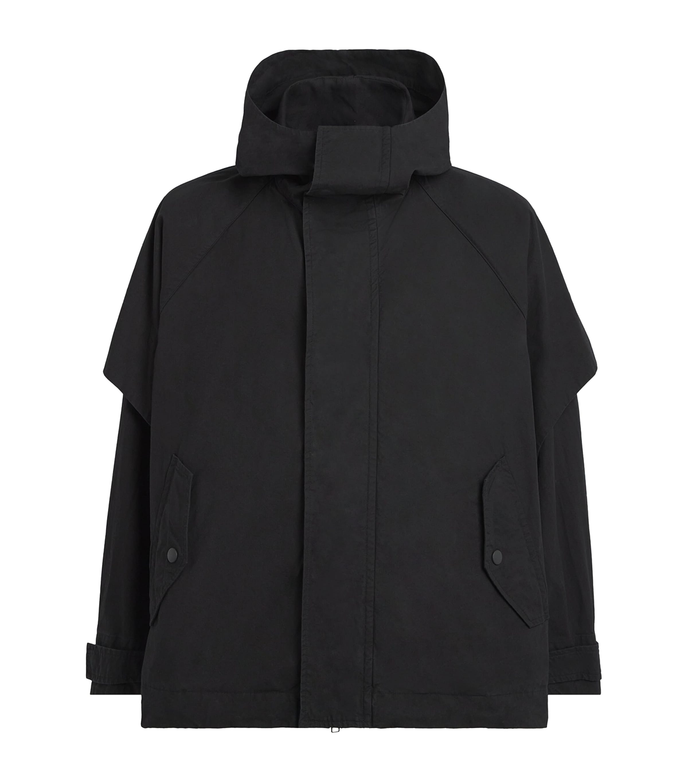 IM MEN Black Hooded Jacket