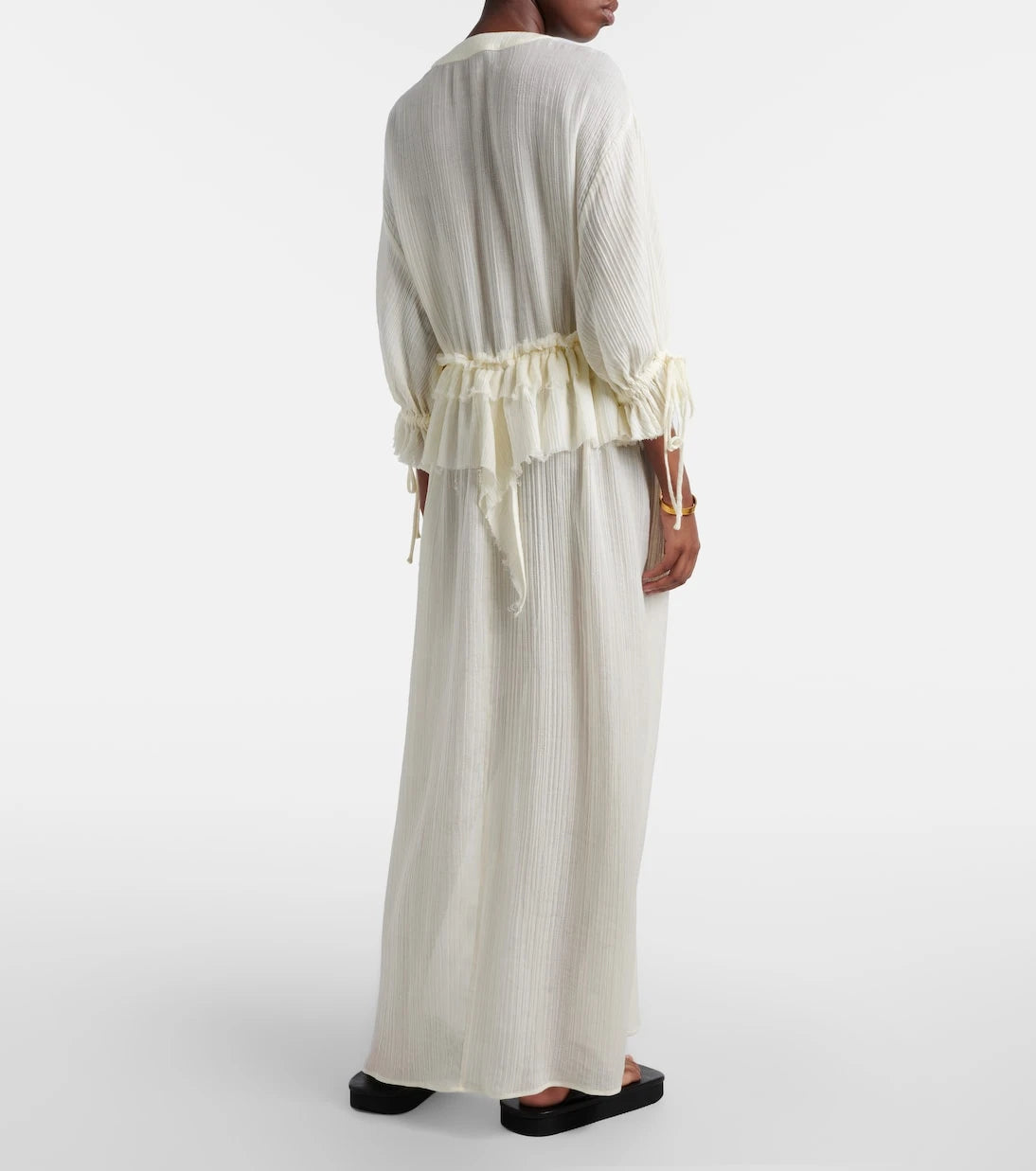 The Attico - Ruffled cotton maxi dress